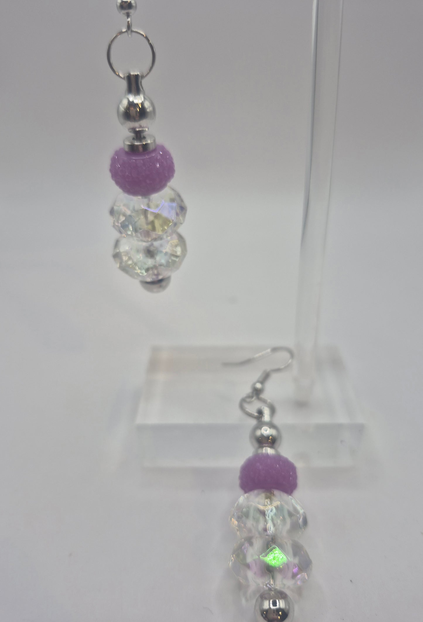 Purple Bead Earrings