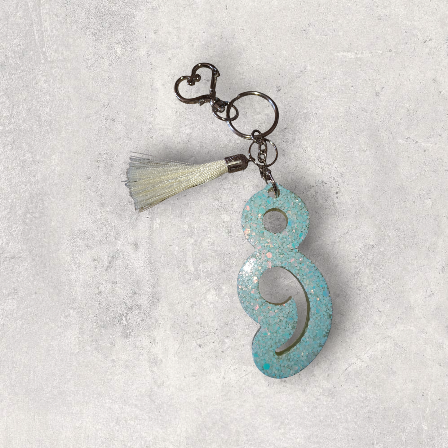 Blue Semi-Colon Keychain