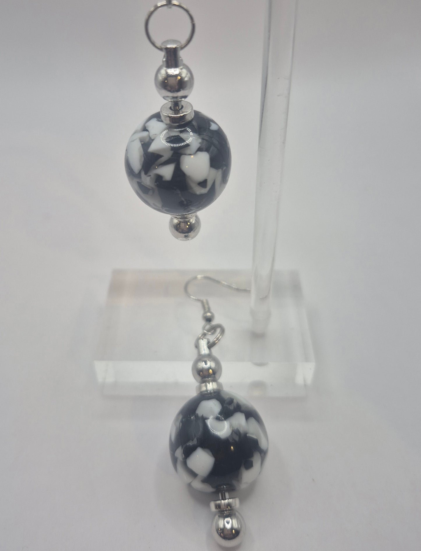 Black Beaded Earrings