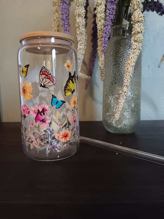 Butterfly Glass Tumbler