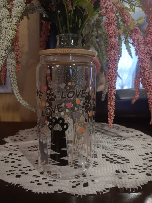 Cat Love Glass Tumbler