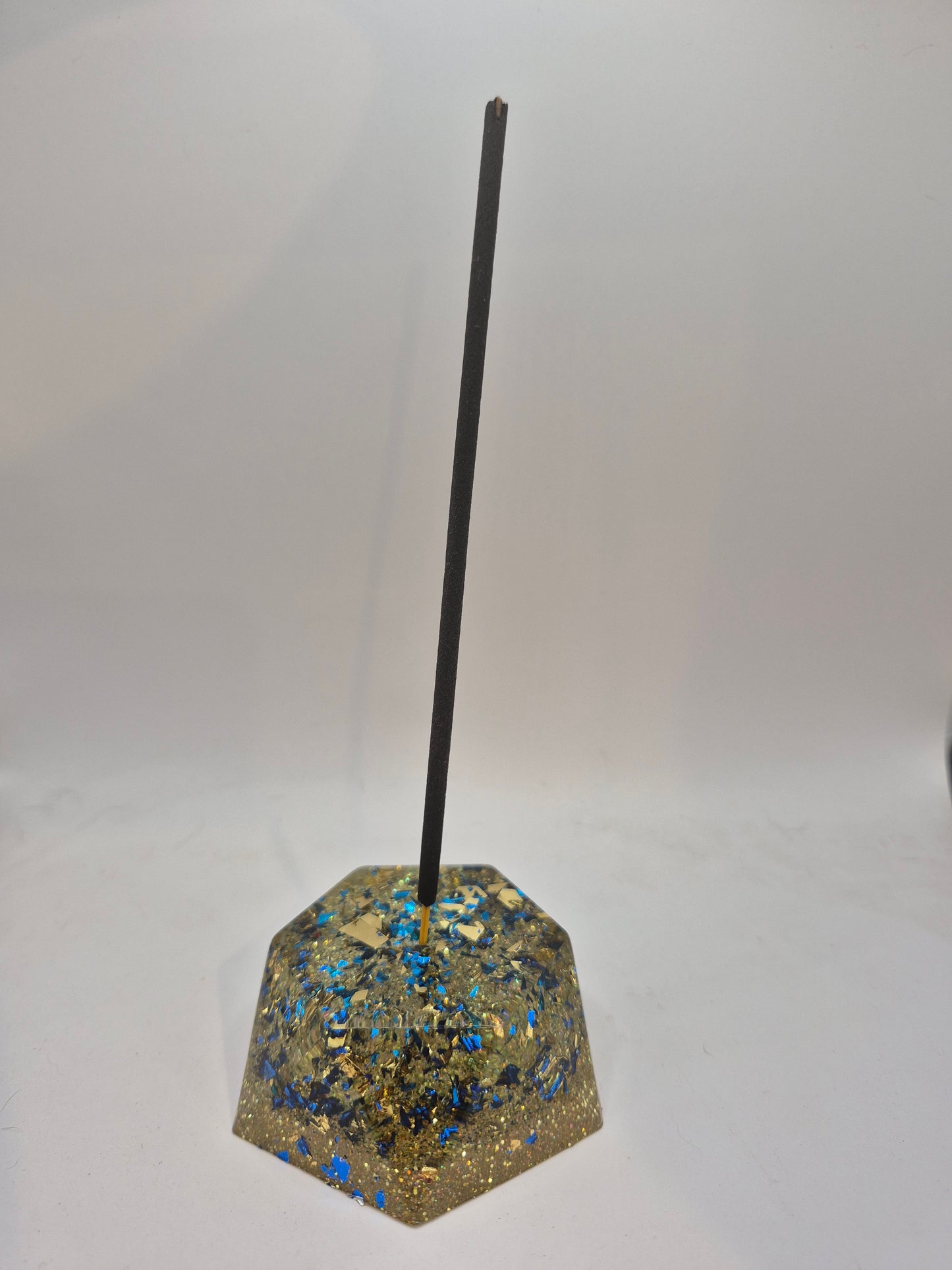 Gold & Blue Incense Holder