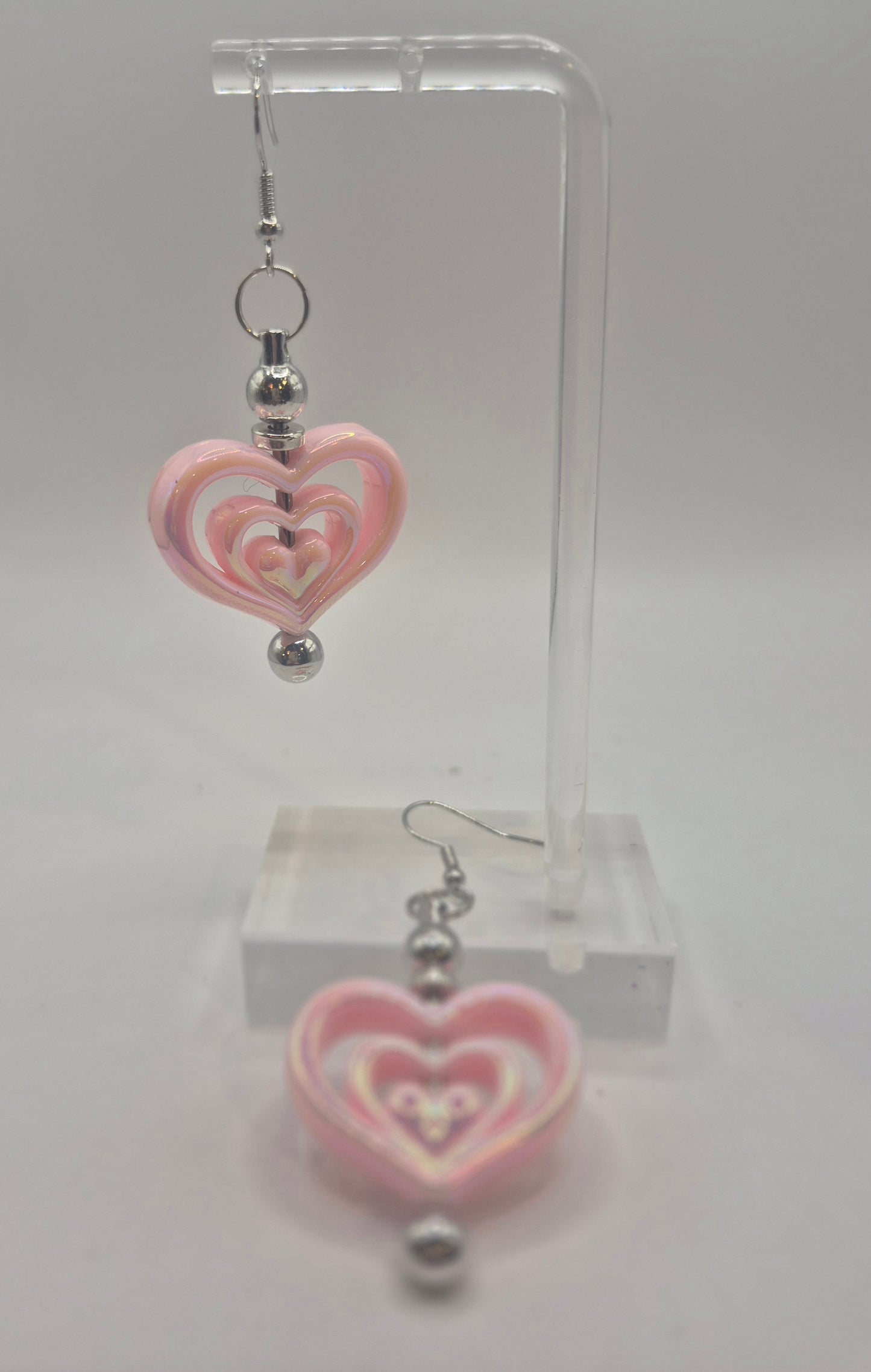 Pink Heart Earrings