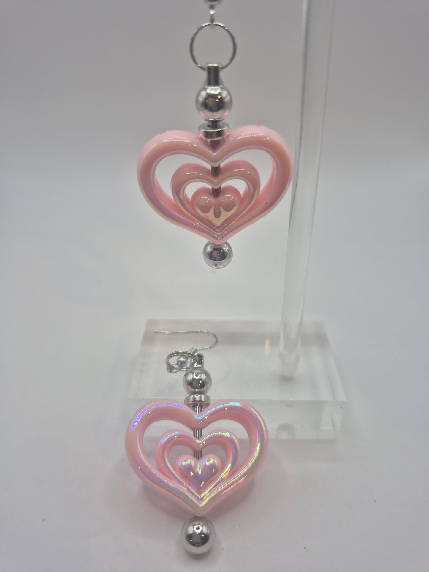 Pink Heart Earrings