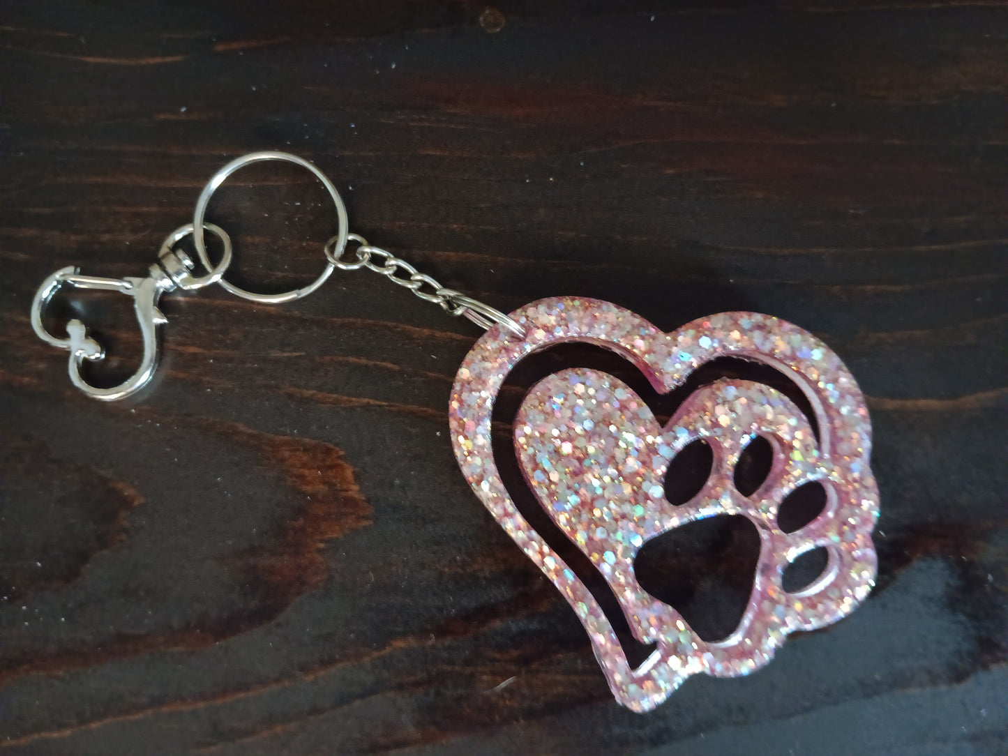 Pink Paw Keychain