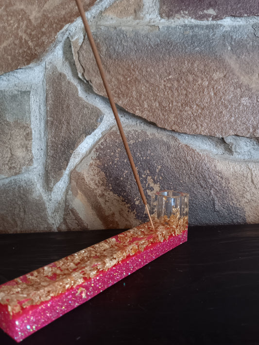 Pink & Gold Incense Holder