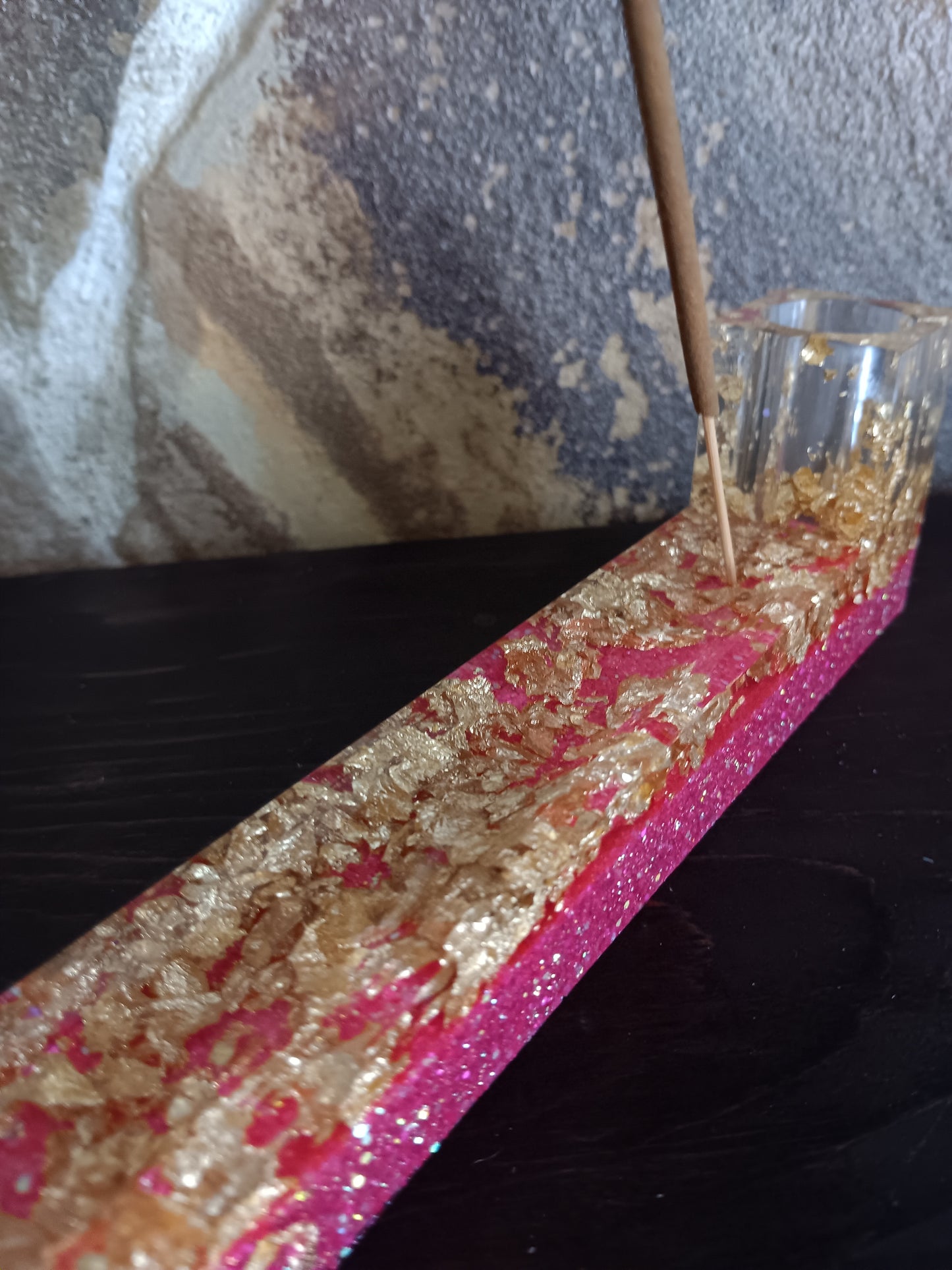 Pink & Gold Incense Holder