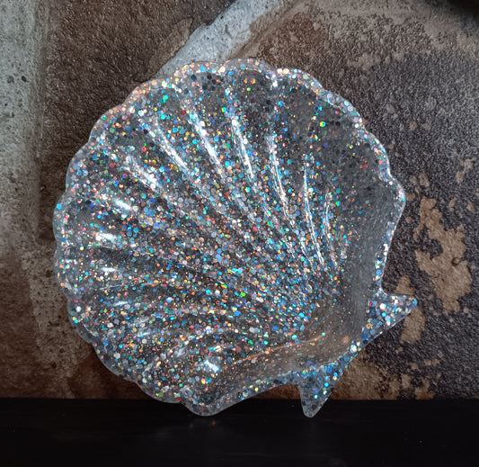 Silver Sea Shell Trinket Dish