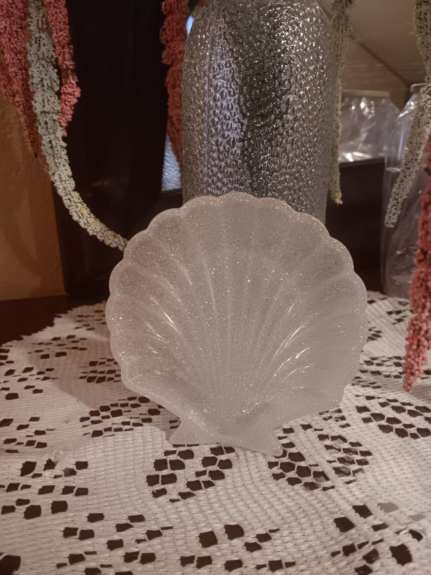 White Sea Shell Trinket Dish