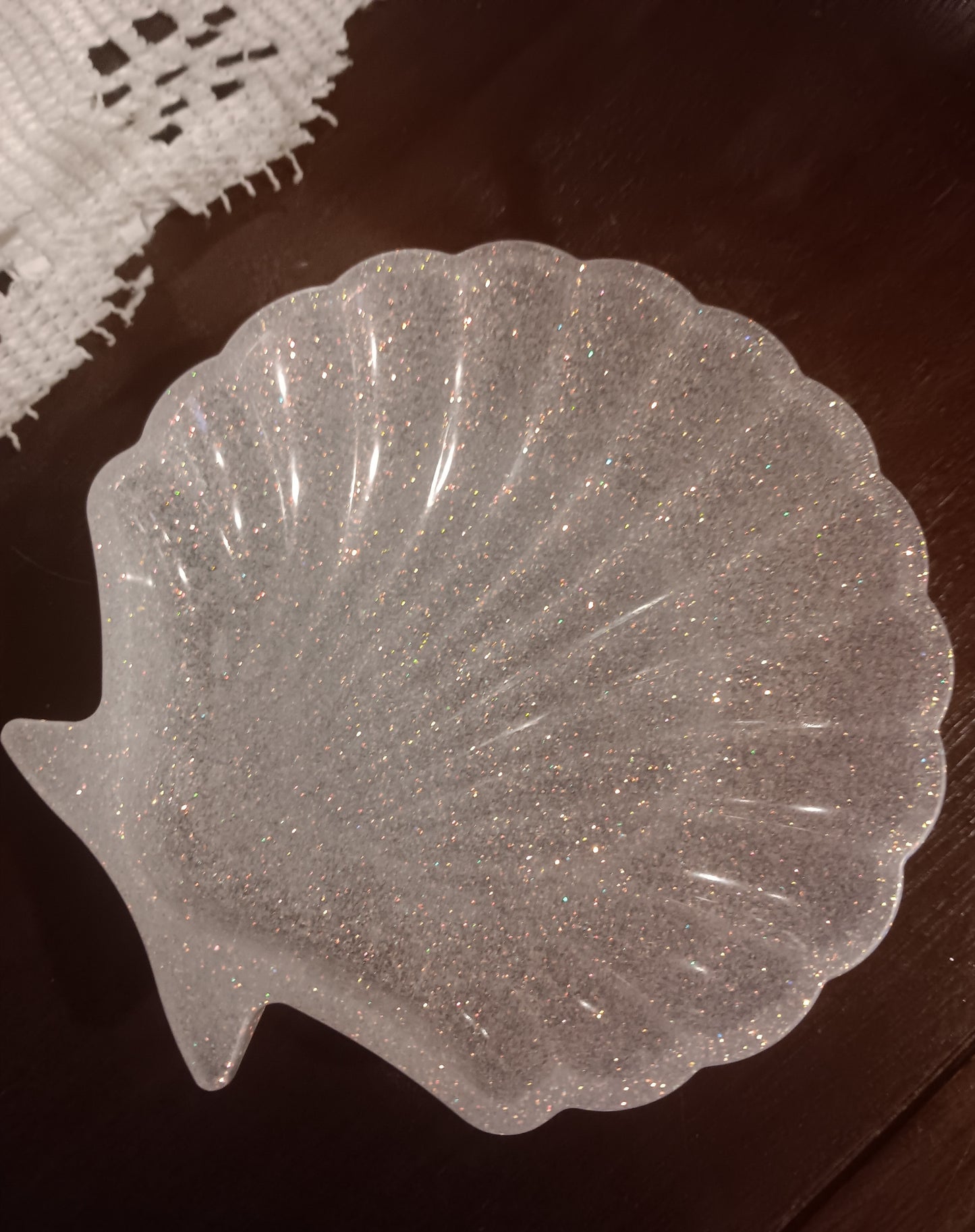 White Sea Shell Trinket Dish